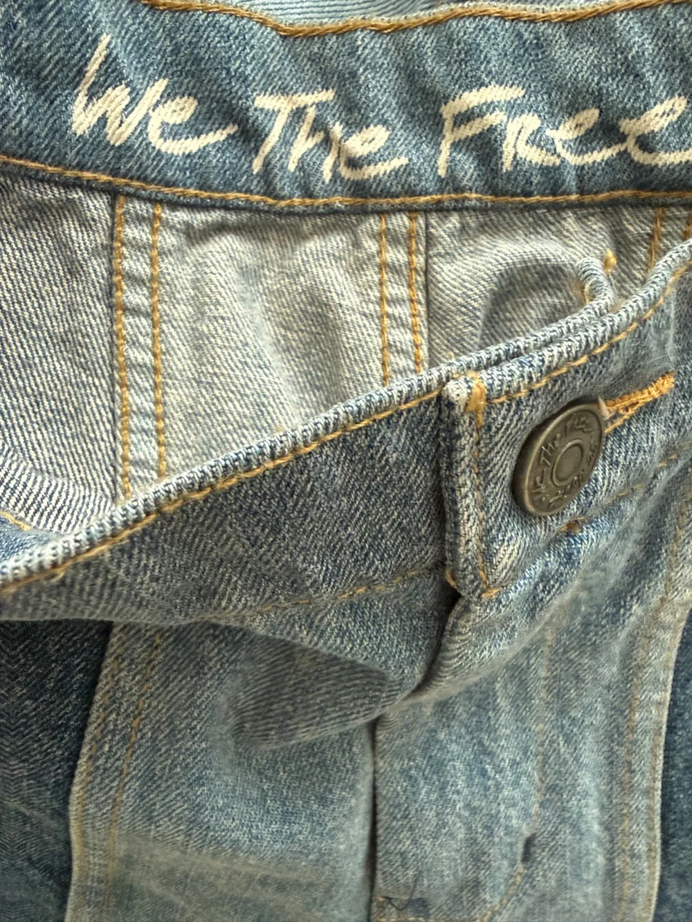 Free People We The Free In My Element Patched Crochet Flare Jeans